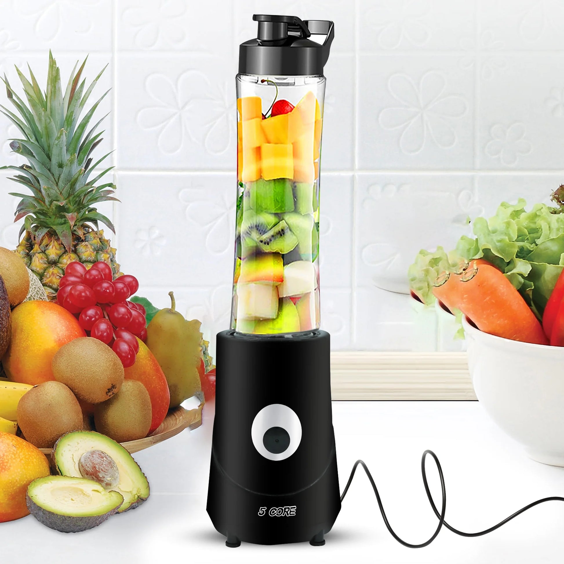 5Core Portable Blender for Kitchen 20 Oz Capacity 160W Personal Blenders Small Smoothie Maker