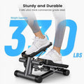 Stair Stepper for Sxercise, Mini Steppers with Resistance Band, Hydraulic Fitness Stepper Exercise Home Workout Equipment for Full Body Workout, 330Lbs Weight Capacity