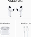 Airpods (3Rd Generation) Wireless Ear Buds, Bluetooth Headphones, Personalized Spatial Audio, Sweat and Water Resistant, Lightning Charging Case Included, up to 30 Hours of Battery Life