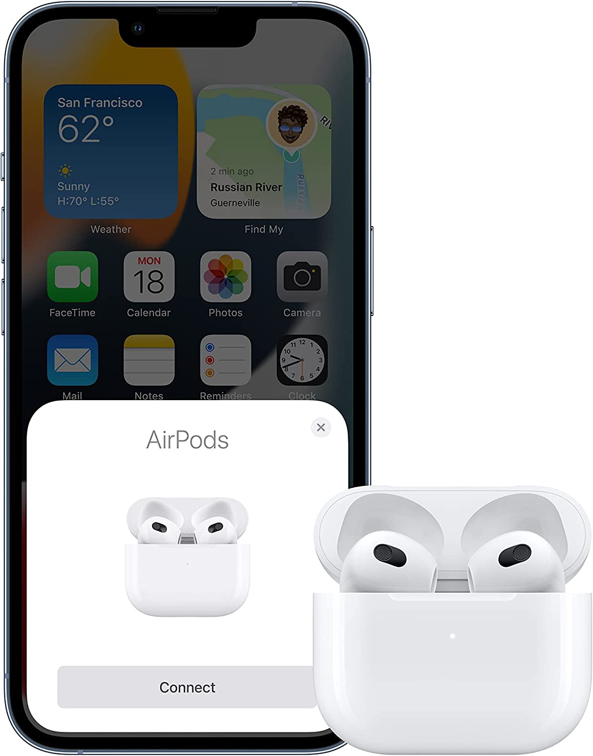 Airpods (3Rd Generation) Wireless Ear Buds, Bluetooth Headphones, Personalized Spatial Audio, Sweat and Water Resistant, Lightning Charging Case Included, up to 30 Hours of Battery Life