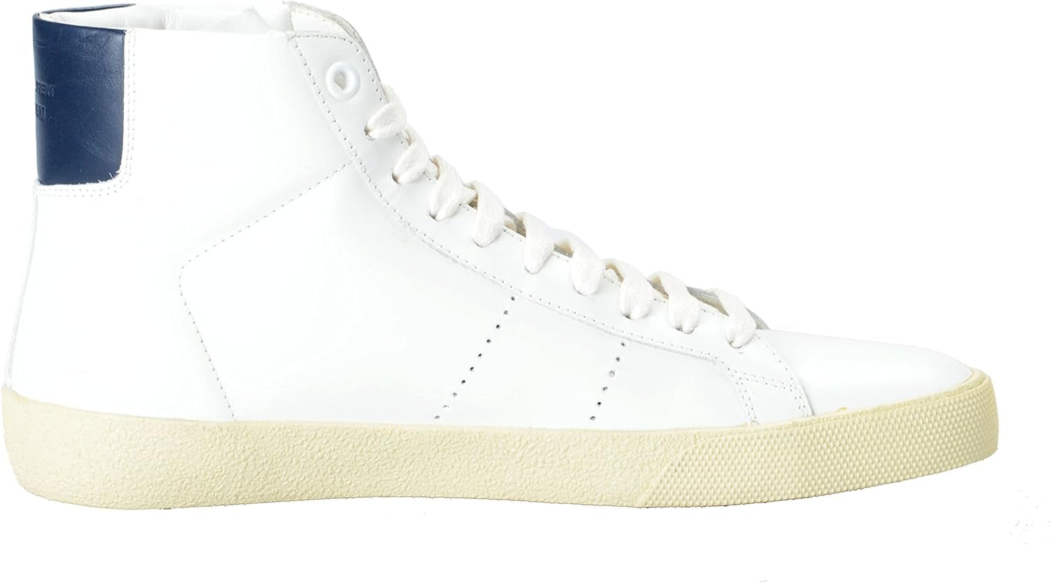 Saint Laurent Women'S White Leather Hi Top Fashion Sneakers Shoes US 11 IT 41;