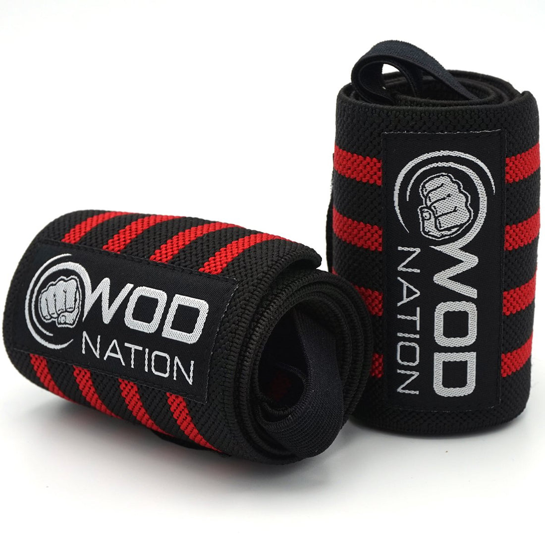 Wrist Wraps & Straps for Gym & Weightlifting (18 Inch) - Essential Weight Lifting Wrist Wraps & Gym Wrist Straps Support for Optimal Powerlifting Performance for Women & Men - Black/Red