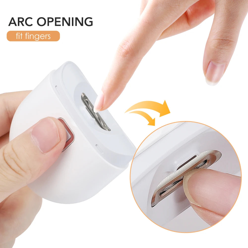 New Electric Automatic Nail Clippers with Light Trimmer Nail Cutter Manicure for Baby Adult Care Scissors Nail Tools