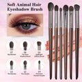 Cosmetic 2/6 Pcs Makeup Eye Shadow Brush Set Goat Hair Tool Ultra Soft Make up Tapered Blender Diffuse Kit Cut Crease Brush