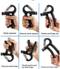 Hand Grip Strength Power Trainer Gripper Strengthener Adjustable Gym Exerciser