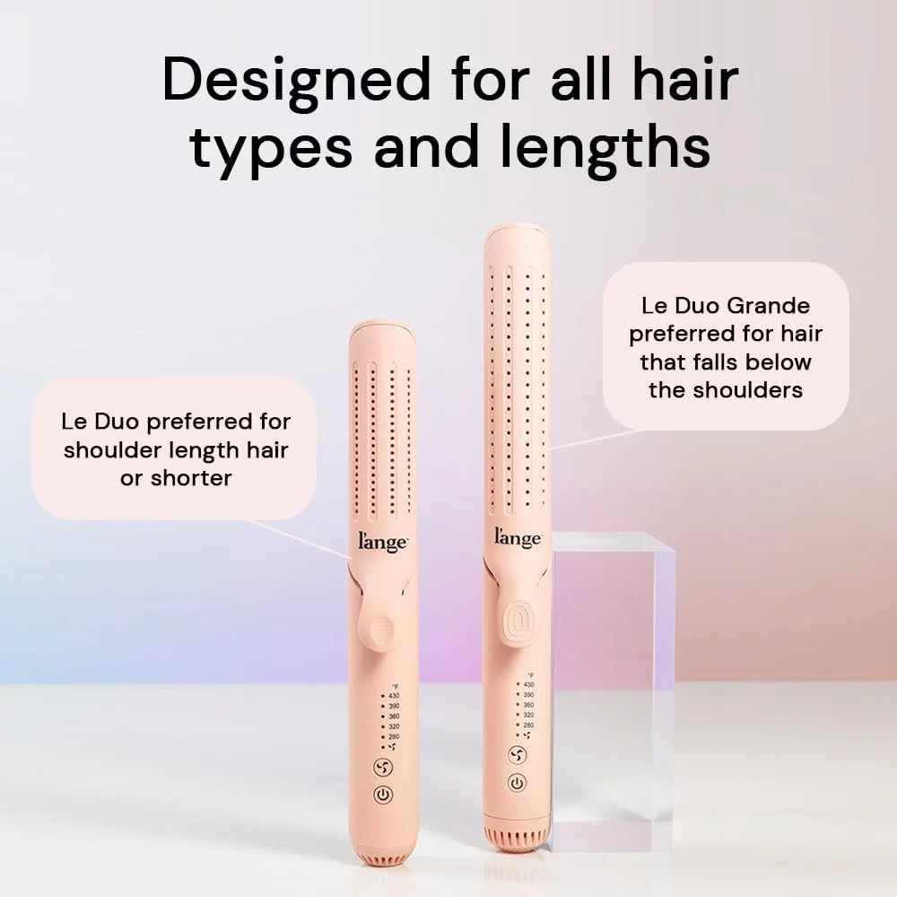 Le Duo 360° Airflow Styler | 2-In-1 Curling Wand & Titanium Flat Iron Hair Straightener