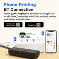 Portable Printers Wireless for Travel, Bluetooth Thermal Printer Compatible with Ios, Android, Laptop, Inkless Mobile Printer for Office, Home, School