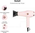 Soleil Pro Dryer | 3 Heat, 2 Airflow | Cool Shot, Pro Cord | Lightweight for Smooth Blowouts